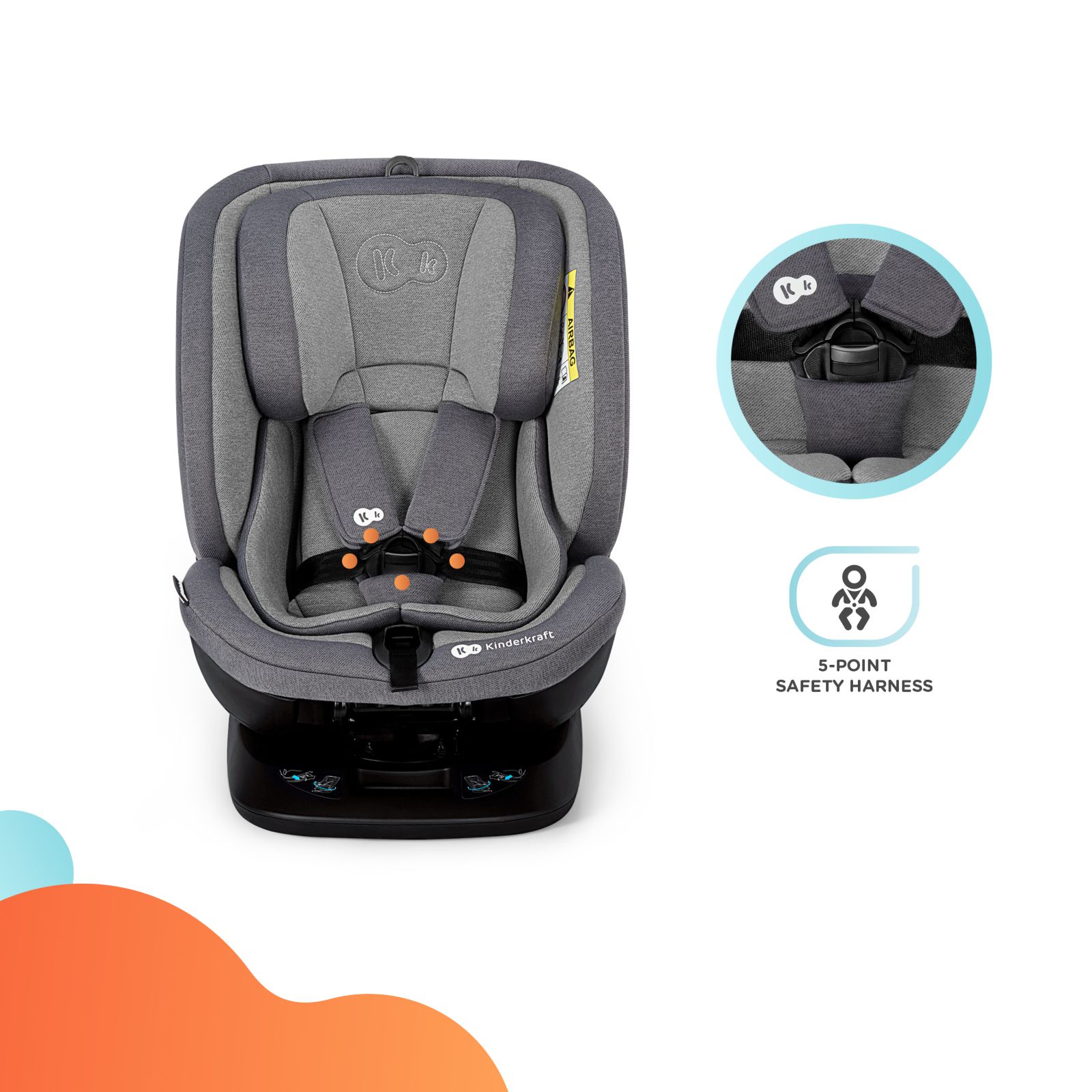 Acheter en ligne KINDERKRAFT Siège auto pour enfants Comfort Up (Noir) à  bons prix et en toute sécurité 