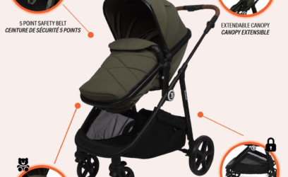 Poussette 3-en-1 (2in1) avec Siège Nouveau-né I-Size ENLIA