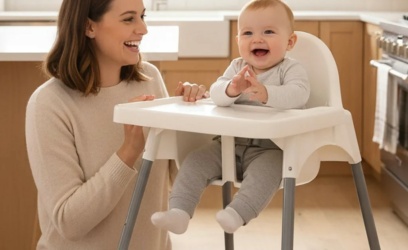 Chaise Haute Basic – Confort, Praticité et Sécurité au Quotidien